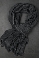 Techwear Hip Hop Punk Pleated Cotton Linen Distressed Vintage Scarf