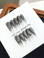 Glass Embossed Press On Nails