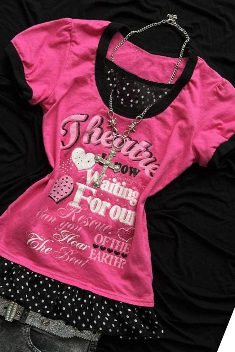 Vintage Hot Girl Print Millennium T-Shirt Secondary image