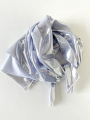 Liquid Silver Metallic Scarf Hat