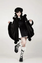 Short Hooded Cardigan Cloak