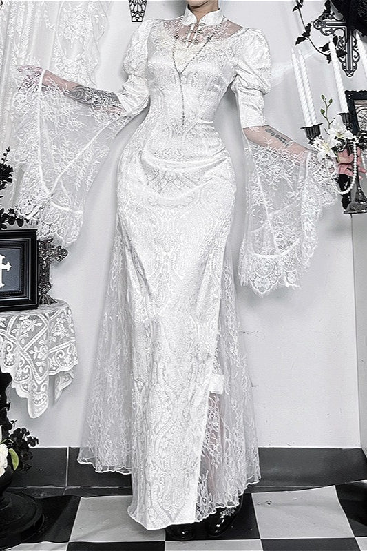Gothic Lace Jacquard Maxi Dress Secondary image