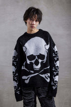 Skull Crossbones Intarsia Sweater