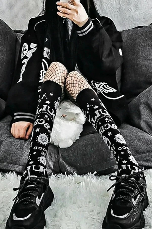 Harajuku Goth Lolita JK High Knee Soft Socks Secondary image