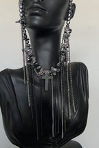 Punk Heavy Chain Tassel Necklace