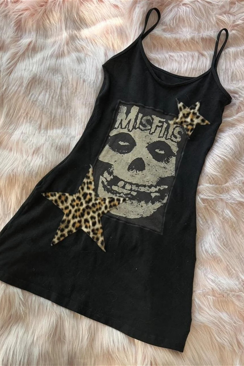 Punk Graphic Rock Mini Dress Main image