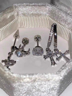 Cross Snake Demon Earrings
