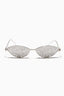 Full Rhinestone Metal Cat Eye Glasses