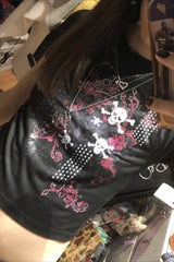 Streetwear Letter Print Slim Crop Top