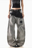 Graphic Detail Contrast Waist Pants