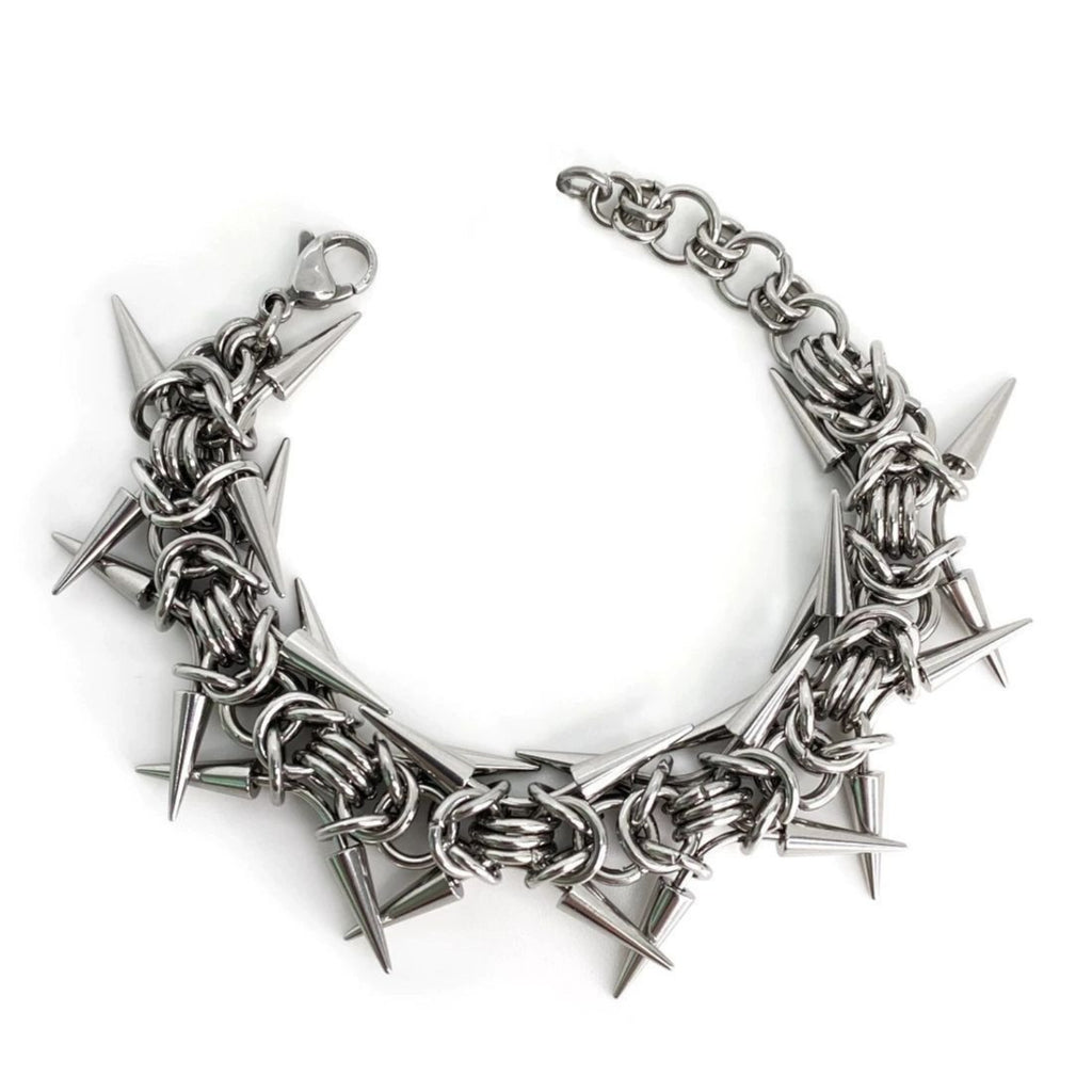 Dark Punk Rivet Spike Bracelet