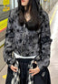Street Style Star Print Zip-Up Hoodie