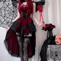 Witch Costume Lace Midi Dress
