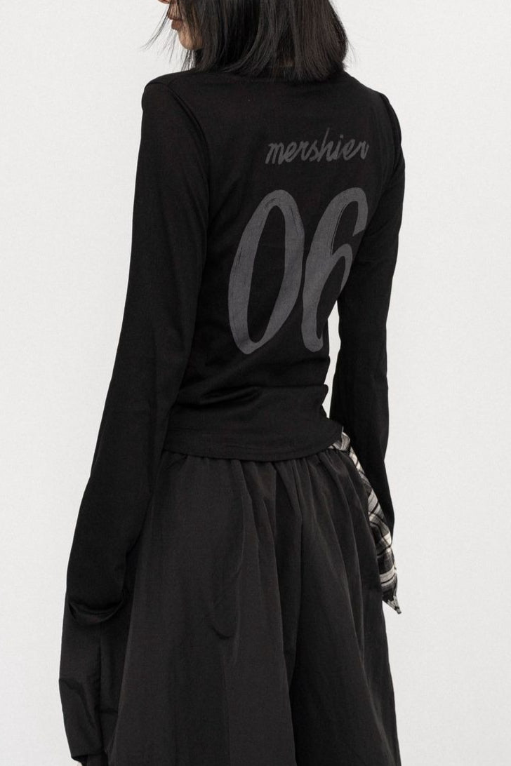 Decorative Cross Split Neck Sweatshirt
