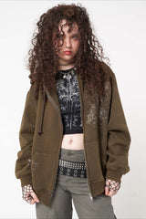 Graphic Fleece Pullover Hoodie