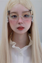 Y2K Rhinestone Chain Glasses
