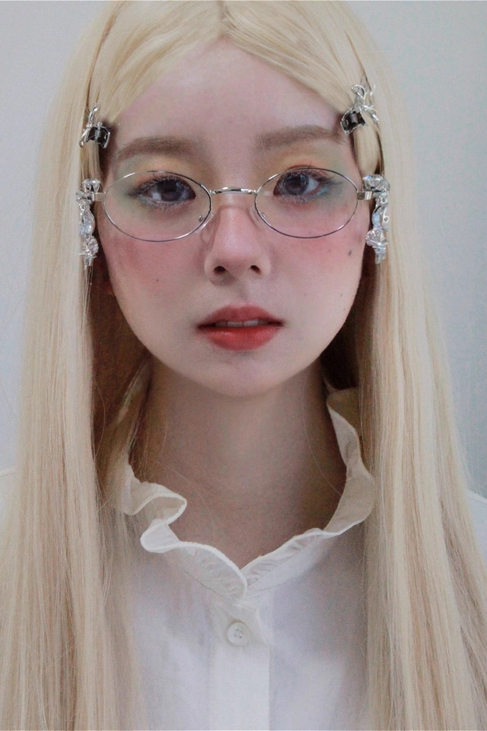Y2K Rhinestone Chain Glasses