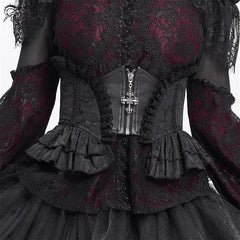 Dark Cross Lace Gothic Corset