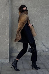 Fluffy Faux Fur With Pockets Luxury Women’s Winter Scarf