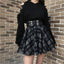 Gothic Lolita Lace-up Wool Skirt