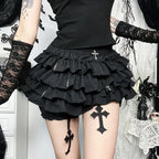 Cross Pendant Culottes Aesthetic Skirt