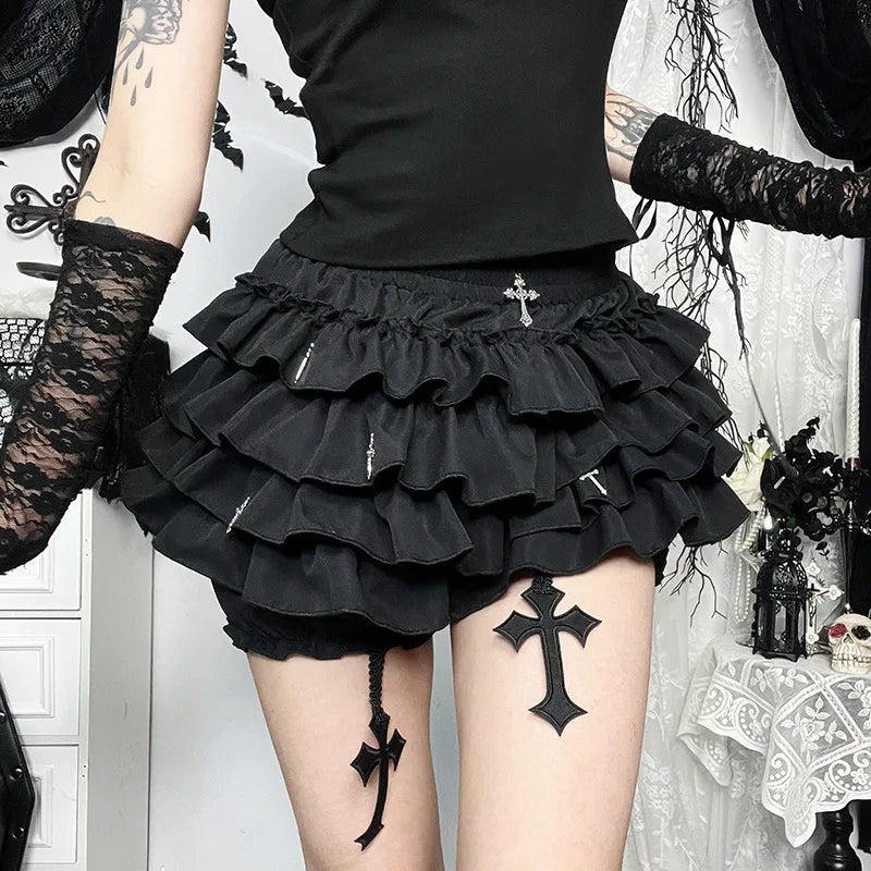 Cross Pendant Culottes Aesthetic Skirt Main image