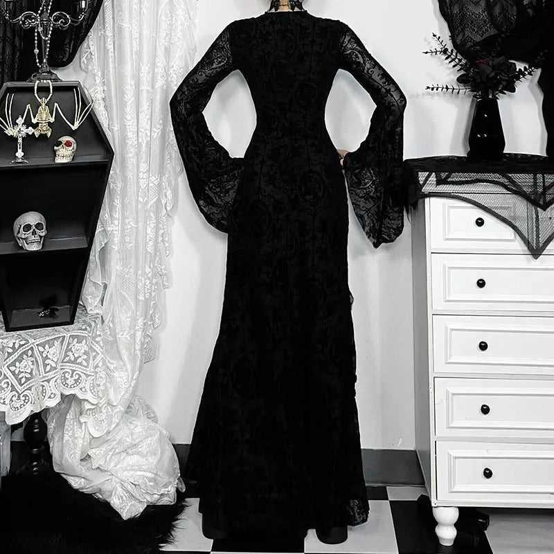 Square Collar Corset Flare Maxi Dress