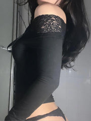 Bow Off-shoulder Knit Top