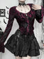 Flocking Ruffled Knit Top