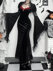 Spaghetti Strap Lace Patchwork Maxi Dress