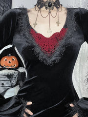 Backless Feather Patchwork Maxi Dress