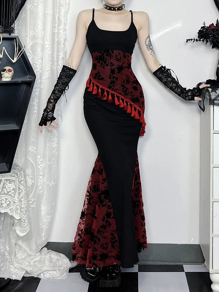 Tassel Spaghetti Strap Bodycon Maxi Dress Main image