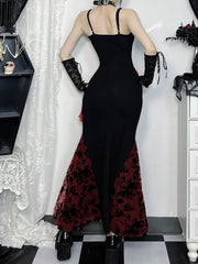 Tassel Spaghetti Strap Bodycon Maxi Dress