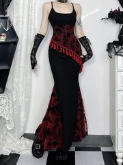 Tassel Spaghetti Strap Bodycon Maxi Dress