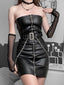 Zipper Chain Belt Mini Dress