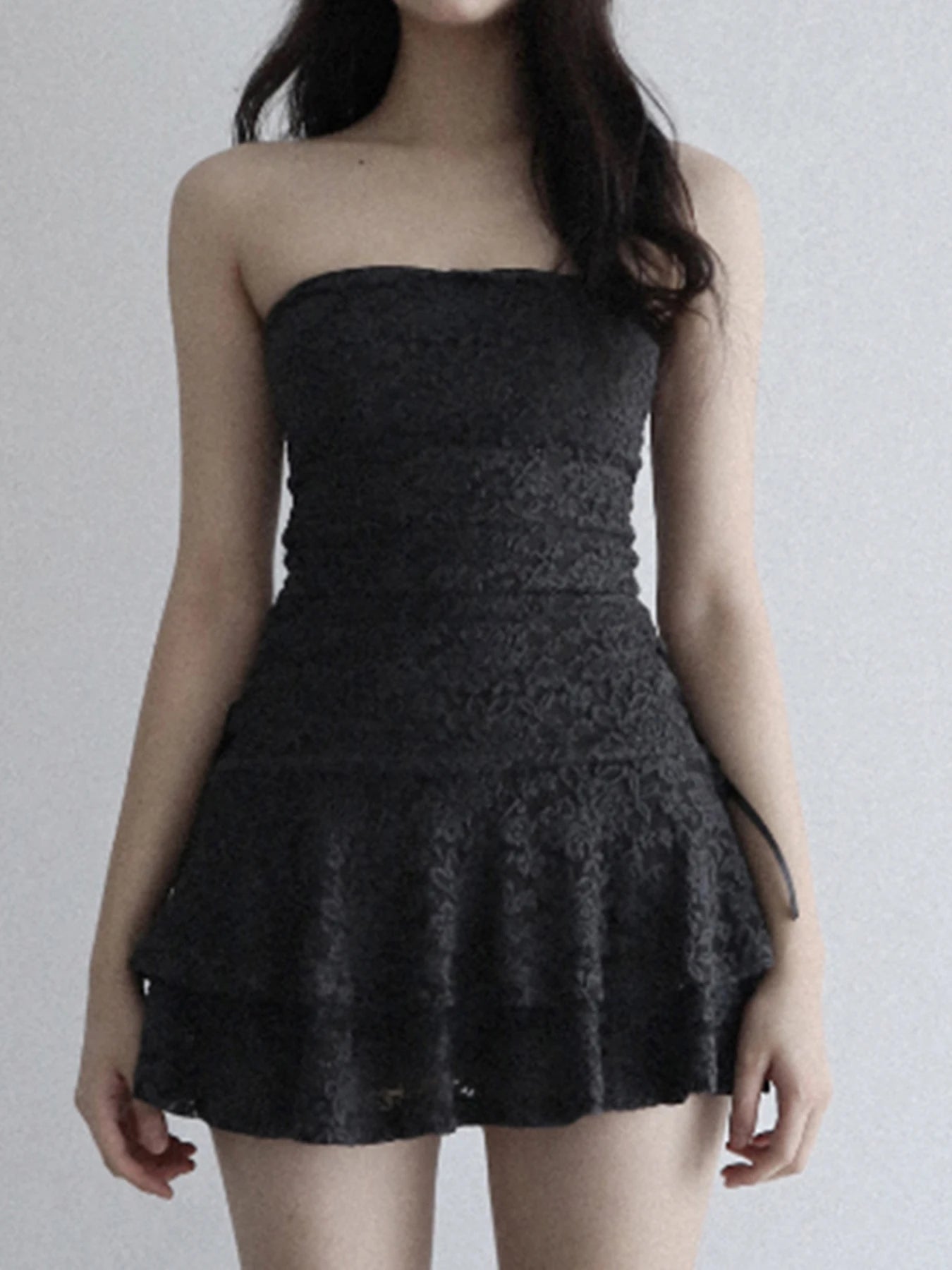 Strapless Lace Party Mini Dress