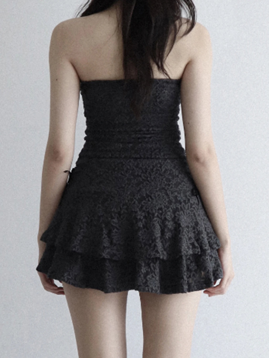 Strapless Lace Party Mini Dress