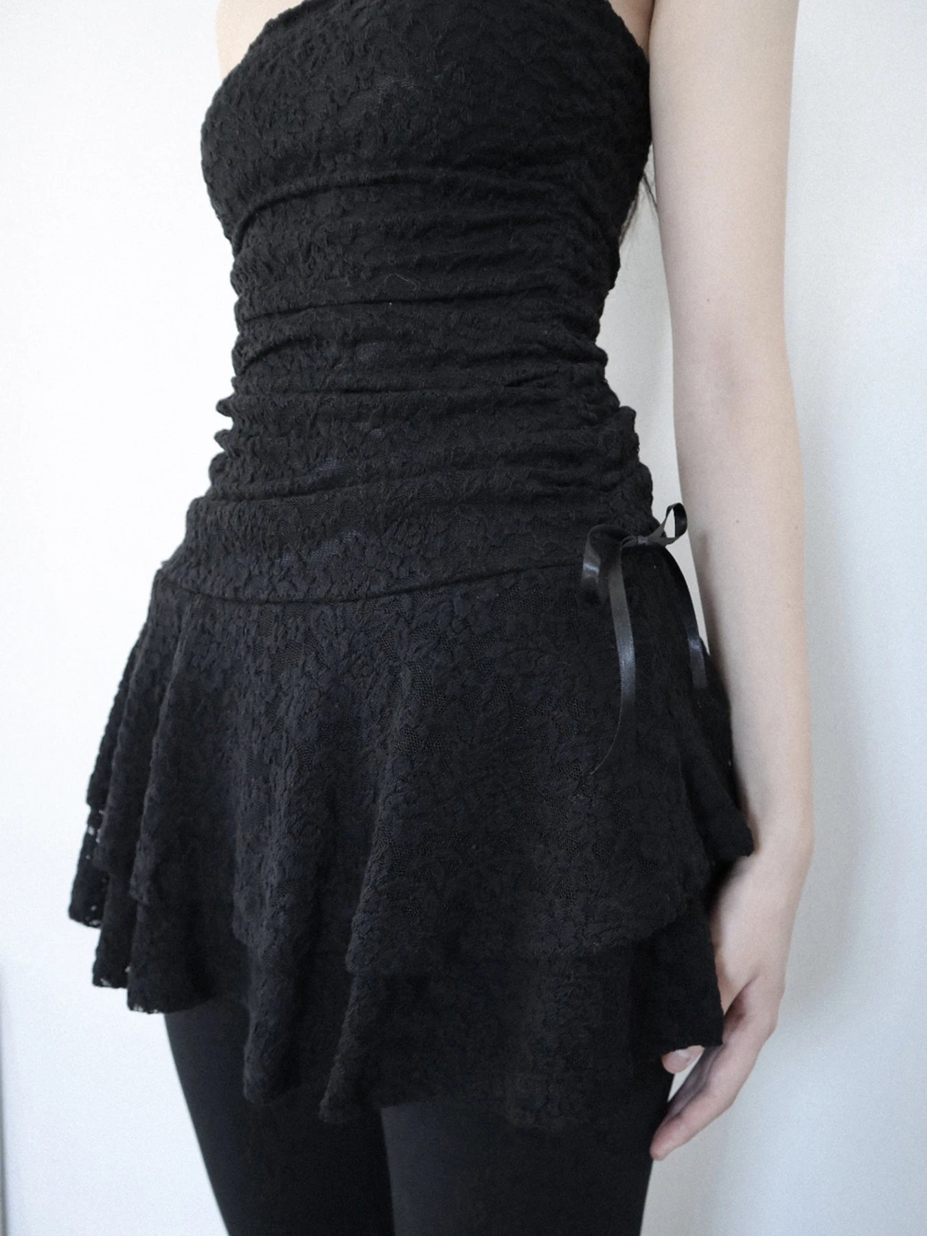 Strapless Lace Party Mini Dress