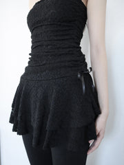 Strapless Lace Party Mini Dress