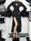 Lace-Up Jacquard Spaghetti Strap Maxi Dress