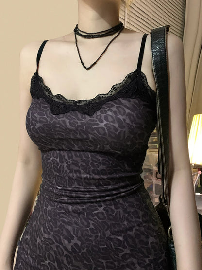 Leopard Lace Bodycon Mini Dress