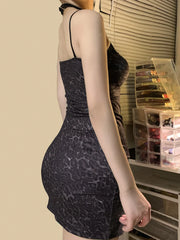 Leopard Lace Bodycon Mini Dress