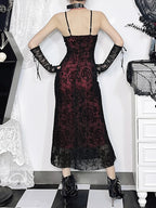 Cross Pattern Spaghetti Strap Maxi Dress