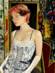 Emo Y2K Butterfly Printed High Waist Maxi Dress