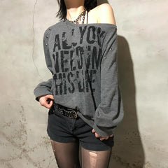 Rivet Hoodie Knit Top