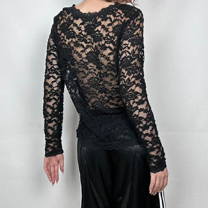 Sheer Button-up Knit Top