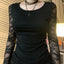 Sheer Lace Backless Knit Top