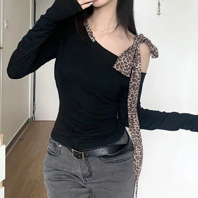 Leopard Bandage Knit Top Main image