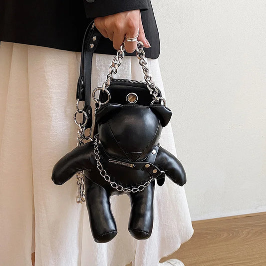 Cartoon Cute Luxury Designer Bear Doll Fashion Chain Phone Bag Halloween