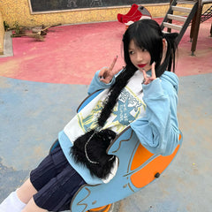 Cool Chain Gothic Rock Shoulder Leather Furry Y2K Crossbody Bag Halloween